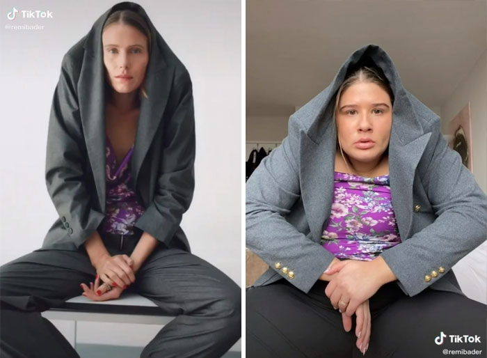 Esta mujer recrea las poses que realizan las modelos de Zara para demostrar lo ridículas que son