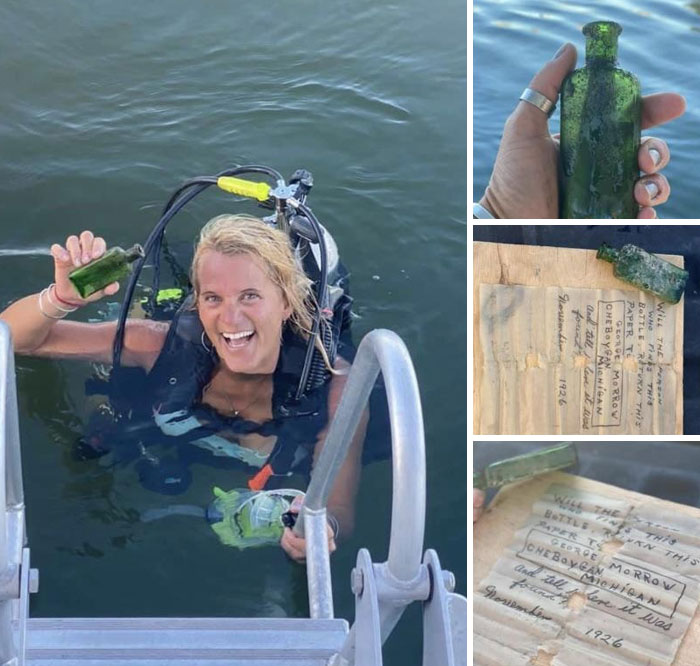  Esta mujer encontró un mensaje de 1926 en una botella dirigido a un tal George Morrow, y la internet ayudó a encontrar a los parientes vivos 