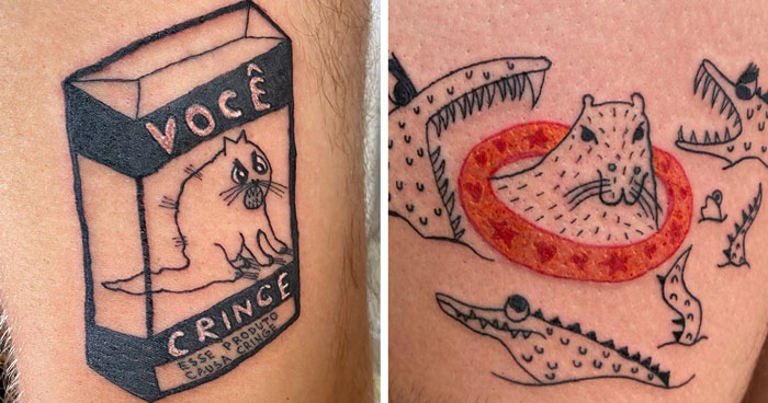 Esta tatuadora es conocida por no saber dibujar y por eso a la gente le gustan tanto sus diseños (32 fotos)