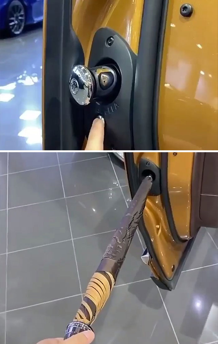 Paraguas de un Rolls-Royce