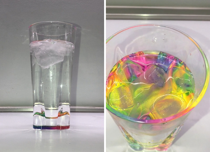 Vaso de agua psicodélico