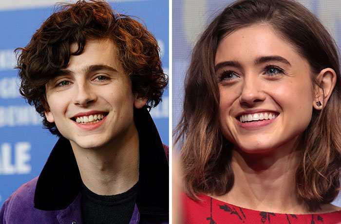 Timothée Chalamet y Natalia Dyer