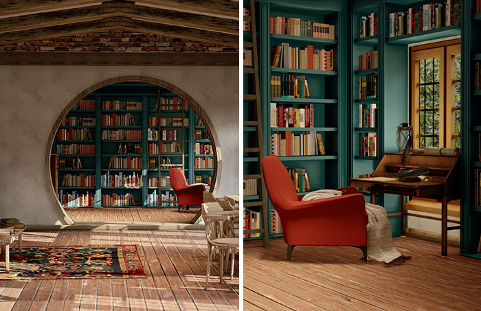 Contratamos a un increíble diseñador de interiores para que transformara nuestras películas favoritas en conceptos para salas de estar