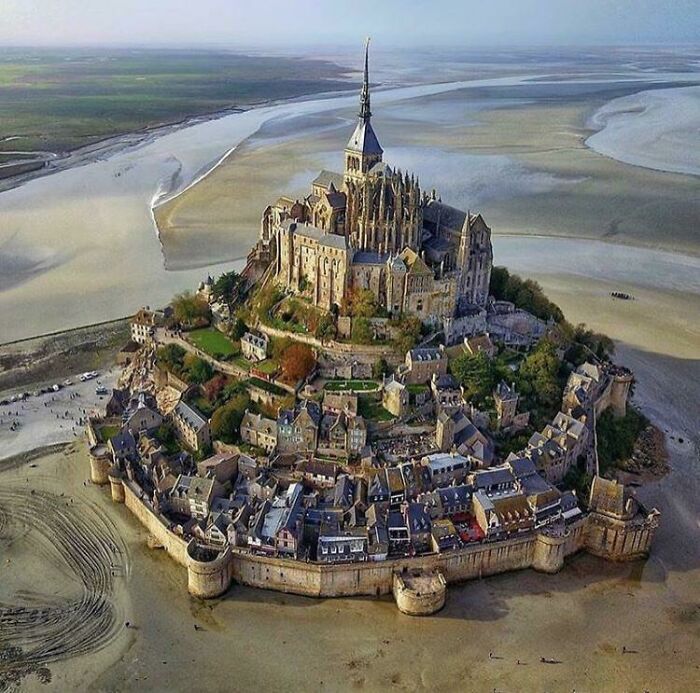 Monte Saint-Michel cuando baja la marea