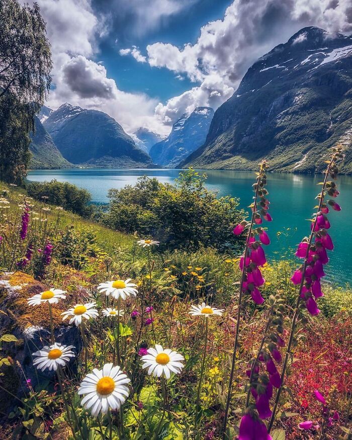 Día de verano en Lovatnet, Noruega