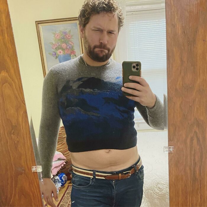 Mi mamá lavó mi suéter favorito... ¿Este es el look?