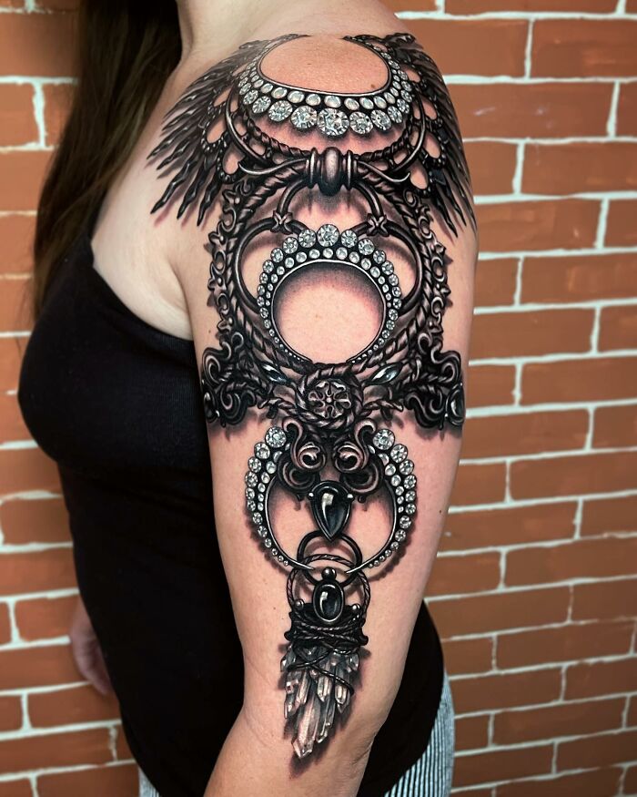These 30 Masterclass Jewelry Tattoos By Celebrity Ink Artist Ryan Ashley Might Be Better Than The Real Thing