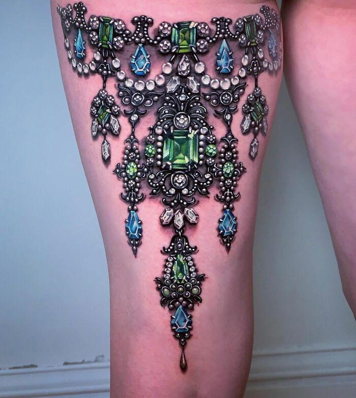 These 30 Masterclass Jewelry Tattoos By Celebrity Ink Artist Ryan Ashley Might Be Better Than The Real Thing