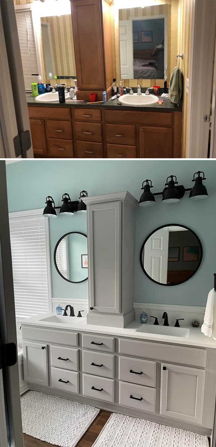 Mejora del cuarto de baño. Antes y después