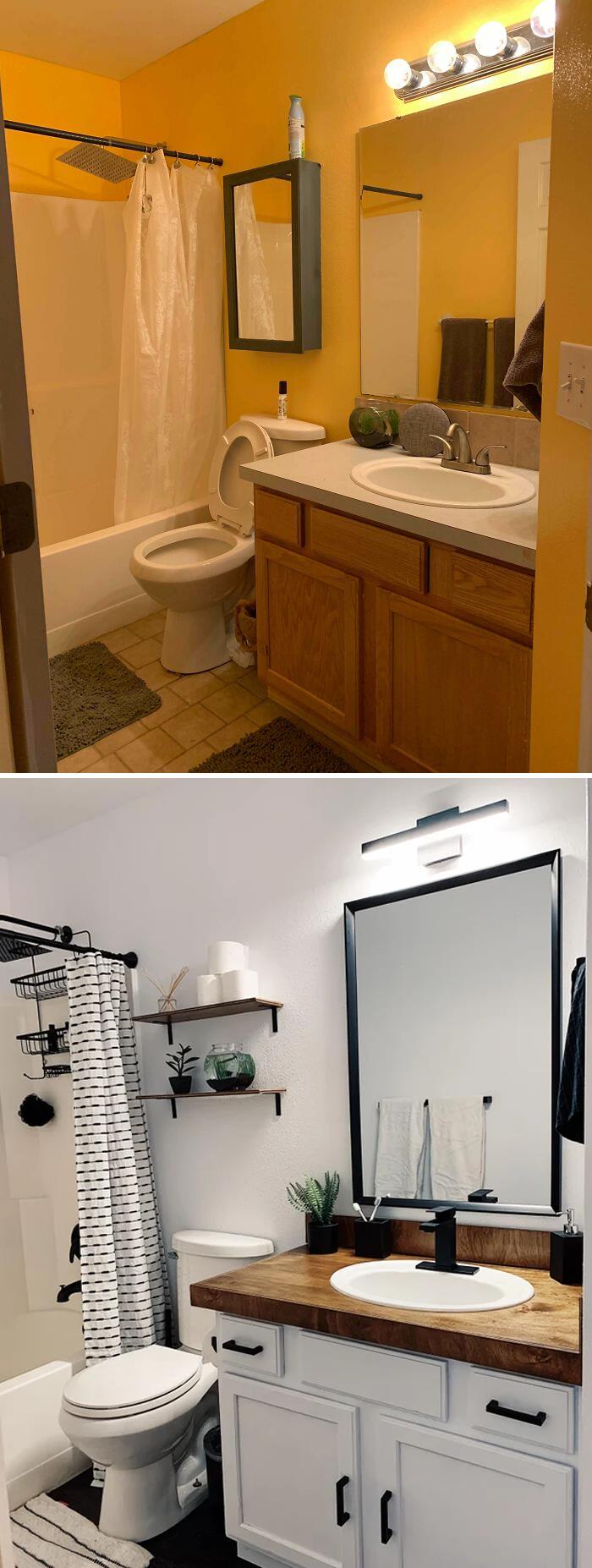 Remodelación de un baño pequeño. Antes y después