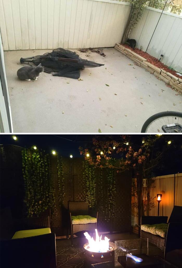 Antes y después de mi patio