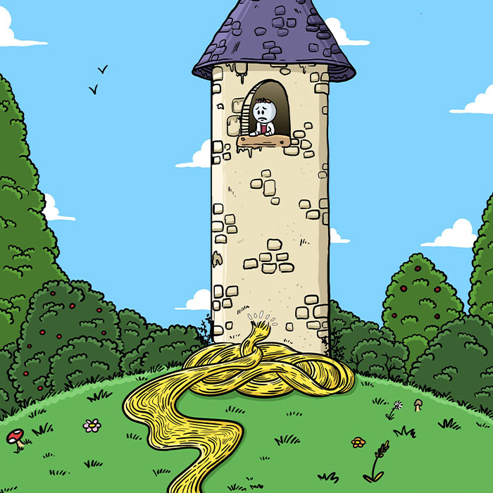 Este dúo de artistas crea cómics absurdos con finales sorprendentes (12 imágenes)