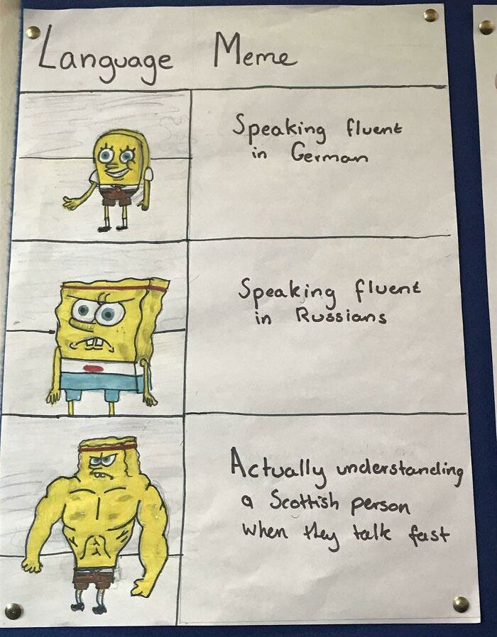 Recientemente encontré esto en el pasillo de idiomas de mi escuela, espero que lo disfruten