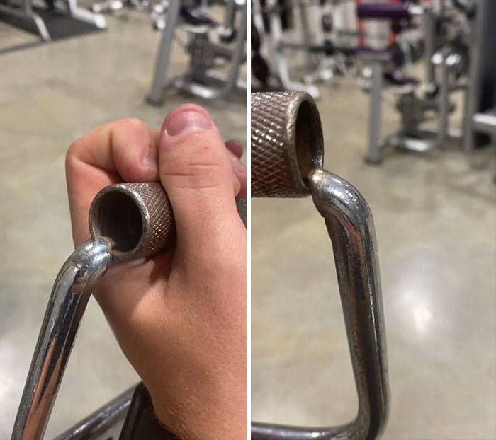 Los trabajadores de mi gimnasio aparentemente no creen que esto sea peligroso y me amenazaron con echarme si lo tiraba