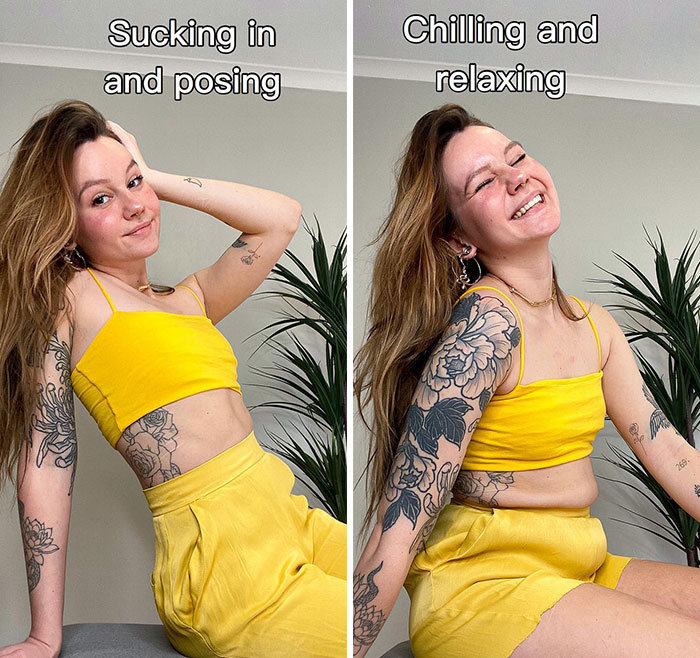 This Woman Goes Viral Online For Reminding People What Real Bodies Look Like By Sharing These 30 Side-By-Side Pictures (New Pics)