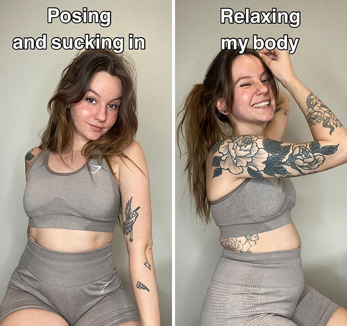 This Woman Goes Viral Online For Reminding People What Real Bodies Look Like By Sharing These 30 Side-By-Side Pictures (New Pics)