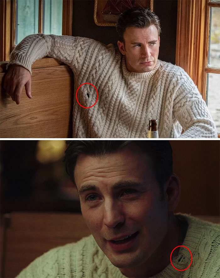 En Puñales Por La Espalda (2019), el jersey de Ransom tiene el cuello rasgado y varios agujeros evidentes