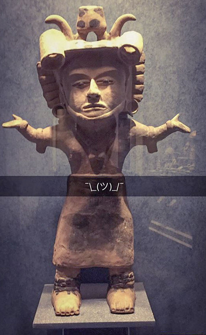 He visto esto en el museo de antropología y no puedo dejar de verlo