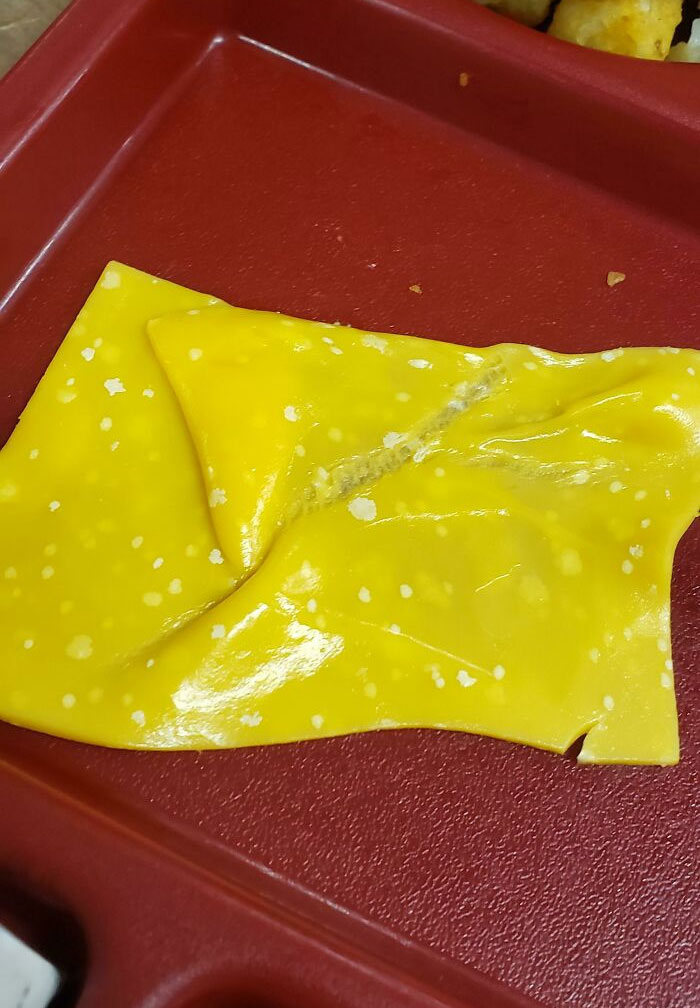 El queso que ponen en las hamburguesas de nuestra escuela