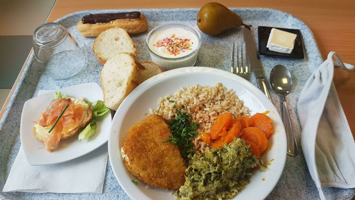Almuerzo escolar de mi país. ¿Dónde estoy? Francia