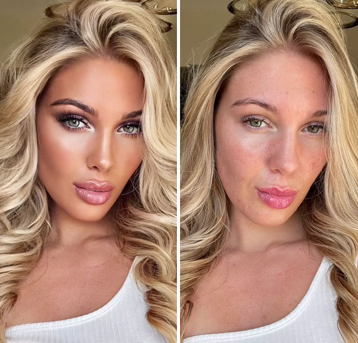 TikToker Goes Viral By Exposing The Truth Behind Heavily-Edited Pictures On Social Media (30 Pics)