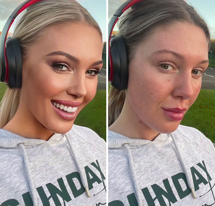TikToker Goes Viral By Exposing The Truth Behind Heavily-Edited Pictures On Social Media (30 Pics)
