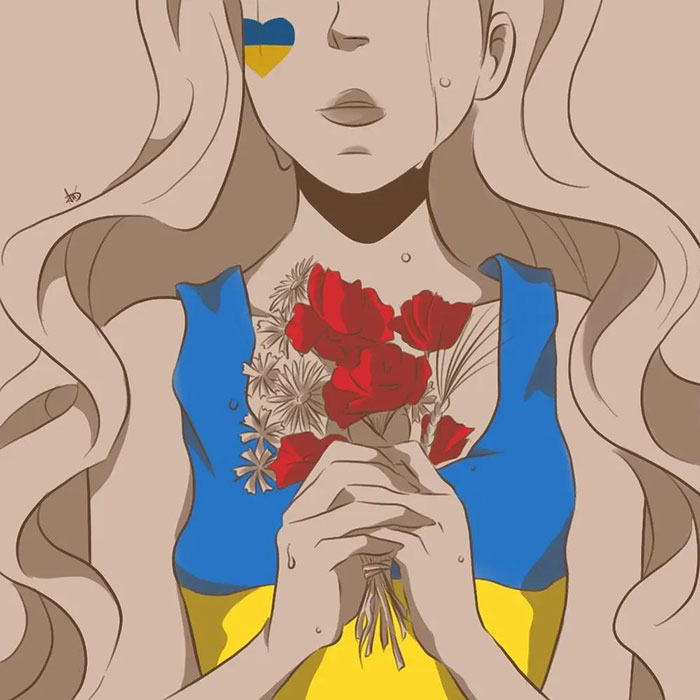 29 Heartbreaking, Yet Moving Pieces Made By Artists All Over The World After The Russian Invasion Of Ukraine