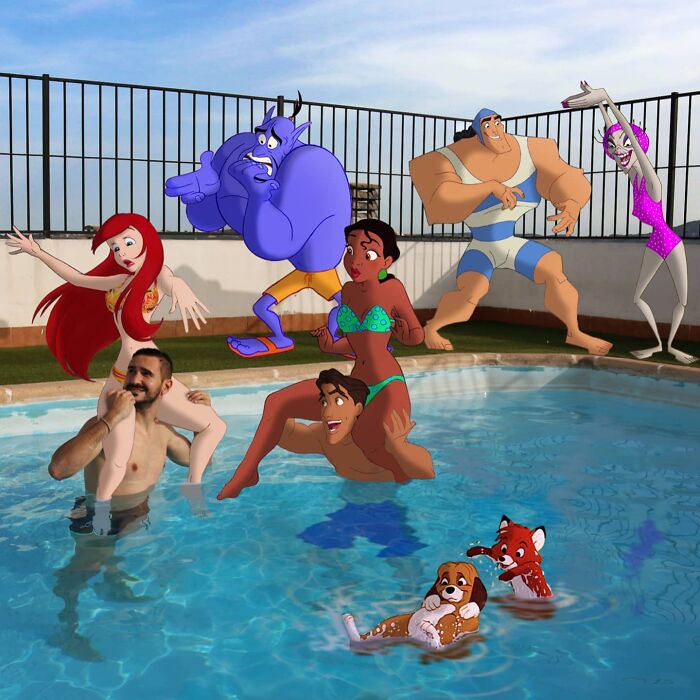 Elementary School Teacher Photoshops Classic Disney Characters Into His Life And The Result Is Captivating (29 New Pics)