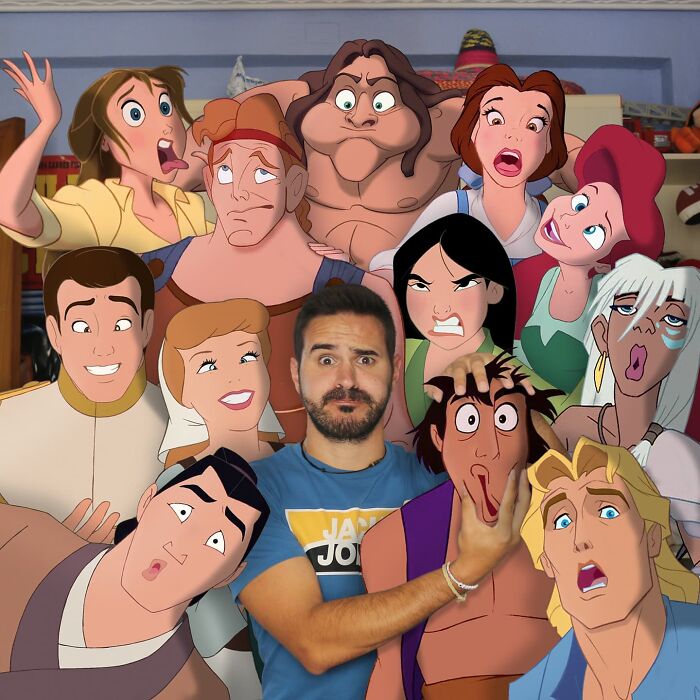 Elementary School Teacher Photoshops Classic Disney Characters Into His Life And The Result Is Captivating (29 New Pics)