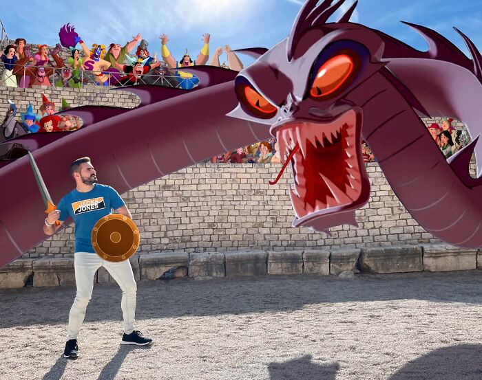 Elementary School Teacher Photoshops Classic Disney Characters Into His Life And The Result Is Captivating (29 New Pics)