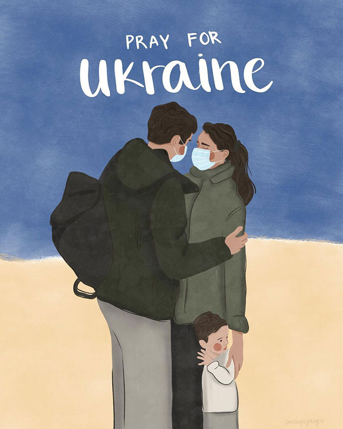 29 Heartbreaking, Yet Moving Pieces Made By Artists All Over The World After The Russian Invasion Of Ukraine