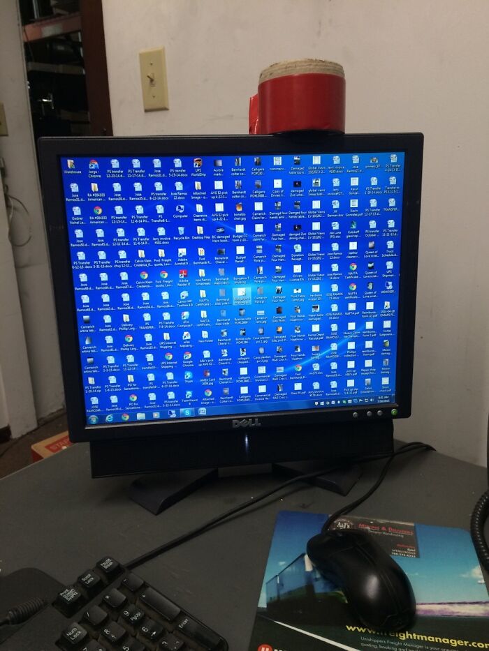 Así se ve la pantalla de mi jefe