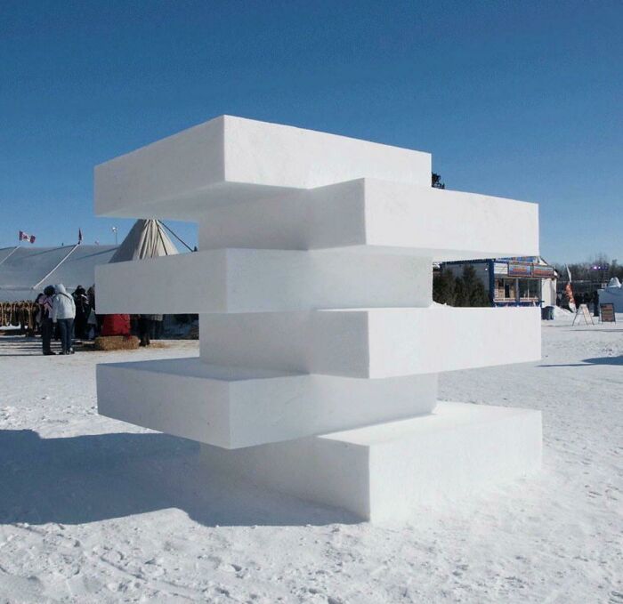 Placas de nieve apiladas