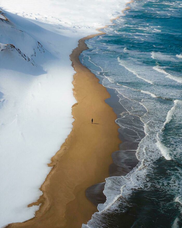 Capas invernales sobre la costa del mar del Japón