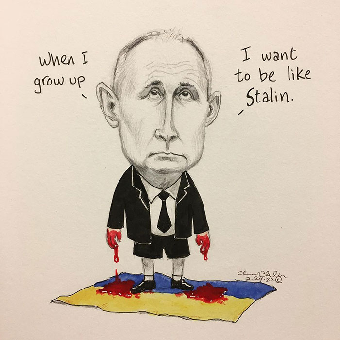 29 Heartbreaking, Yet Moving Pieces Made By Artists All Over The World After The Russian Invasion Of Ukraine