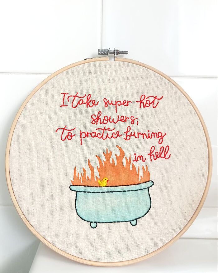 Me doy duchas supercalientes, para practicar cuando arda en el infierno