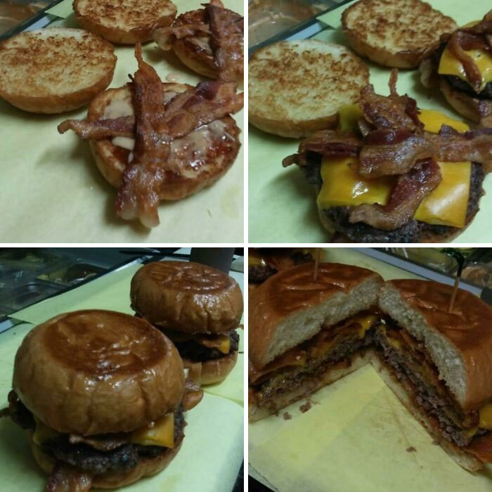 La comida del club de striptease es odiada, pero yo me enorgullezco de todo lo que hago. Hice el pan de brioche, no hay hamburguesas congeladas tampoco. Todo era fresco