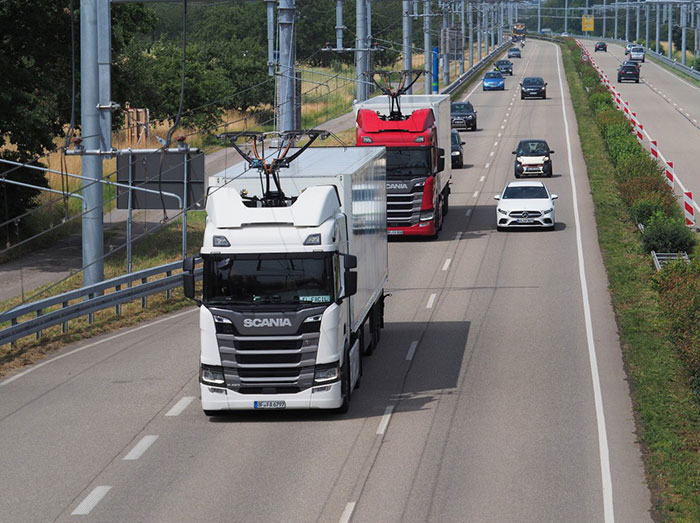 Alemania acaba de construir una autopista eléctrica para frenar la contaminación de los camiones diésel