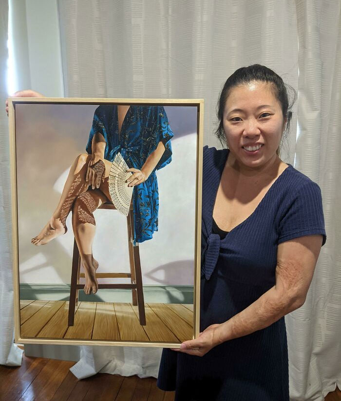 Mi prometida y su increíble arte. Esta es su obra más reciente
