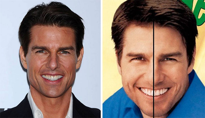 Tom Cruise tiene un diente ubicado justo en el medio de su rostro. Una vez que lo notas, no puedes dejar de verlo