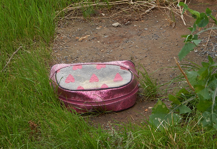Una bola Ziploc en el bosque