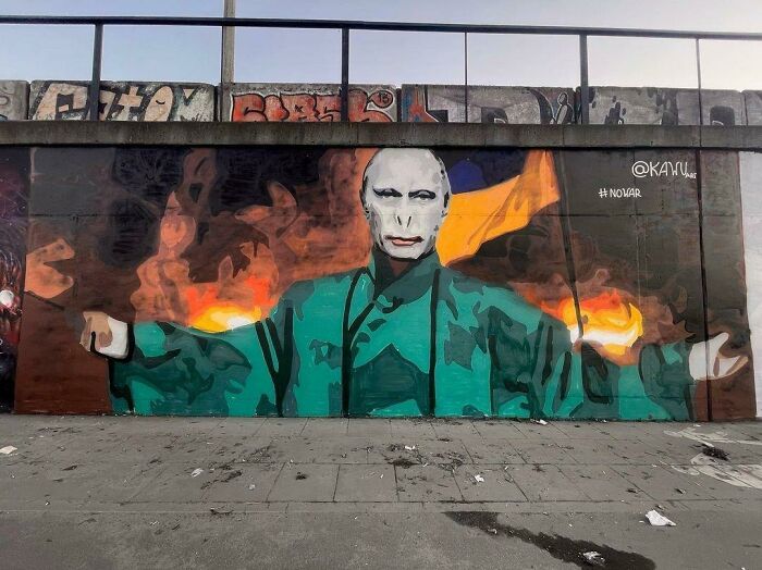 Putin representado como Voldemort. En Polonia