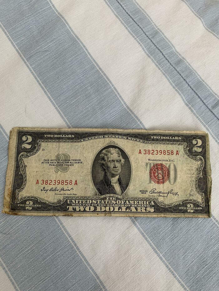 Mi abuelo me ha dado 2$ de 1953