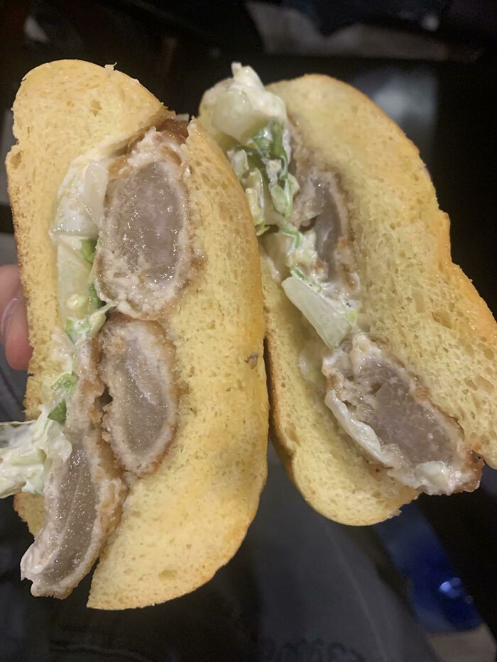 El sándwich de pollo que compré hoy en Mr Beast Burger
