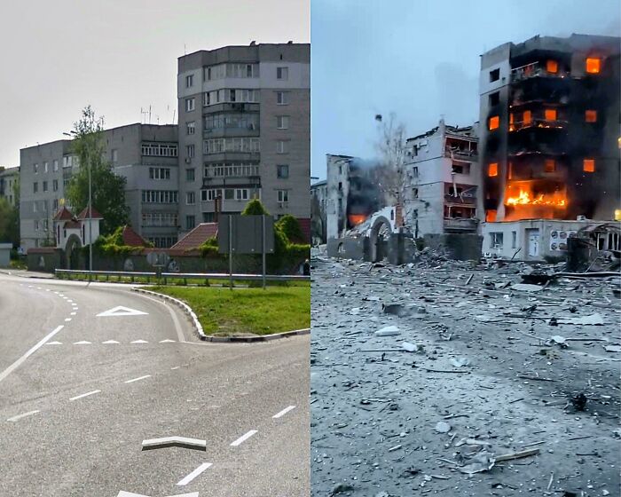 Borodyanka, Ucrania - Antes de la guerra y hoy en día