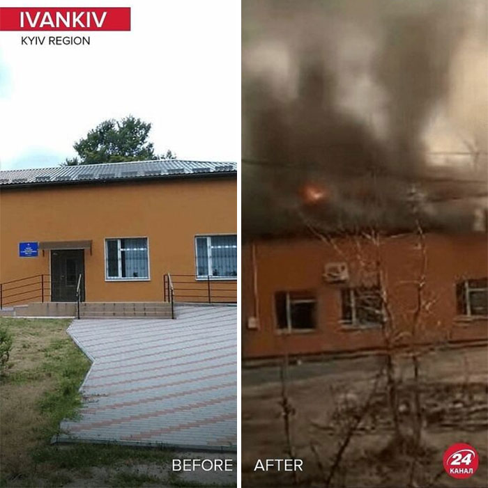 'Before And After': 20 Devastating Images From Ukraine That Show How Quickly The War Destroys Everything