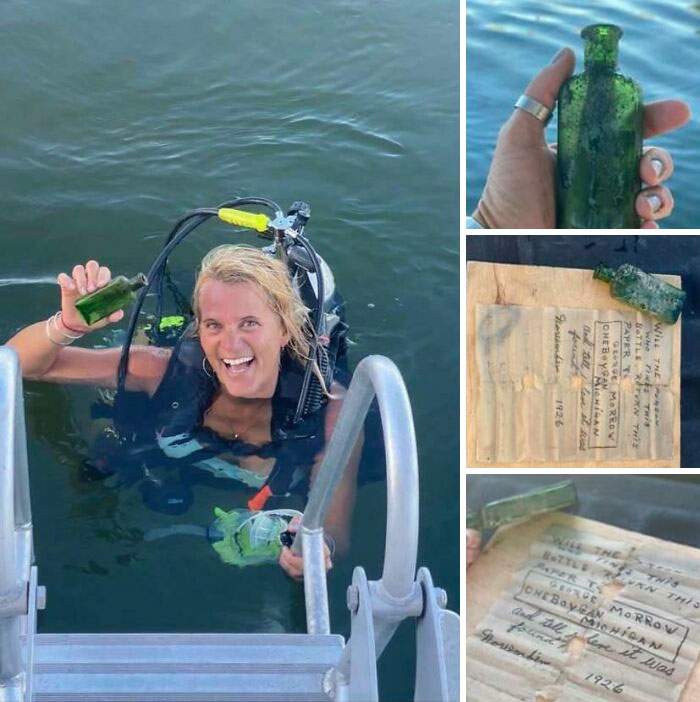 Esta mujer encontró un mensaje en una botella de 1926 mientras buceaba