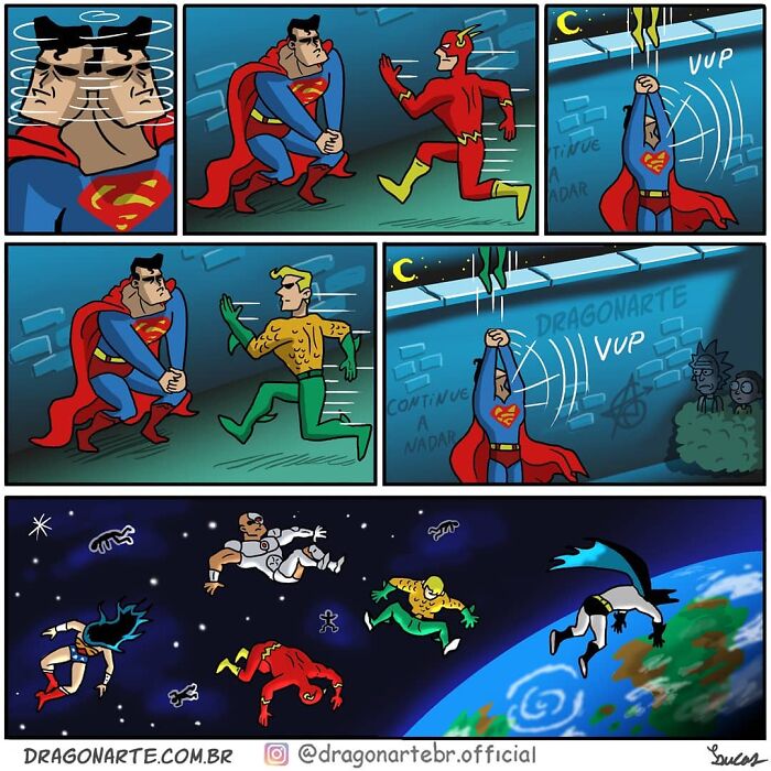 Artist Illustrates 34 Funny Situations Superheroes Face When No One's Watching (New Pics)