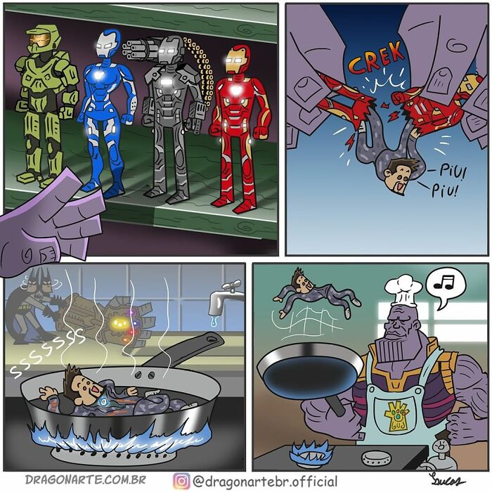 Artist Illustrates 34 Funny Situations Superheroes Face When No One's Watching (New Pics)