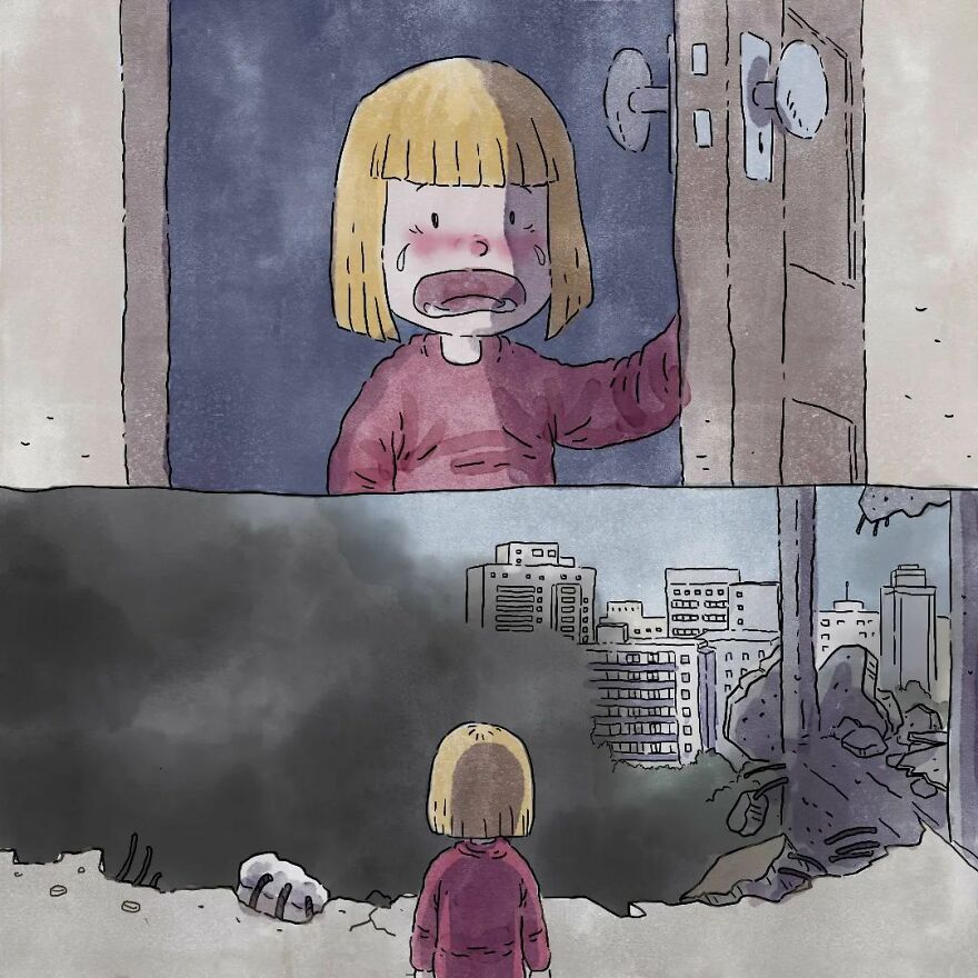 Un artista brasileño crea cómics desgarradores sin usar una sola palabra (7 nuevas historietas)